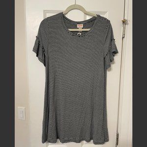 MOSSIMO SUPPLY CO. Striped Dress Ruffle Sleeves - Size Small